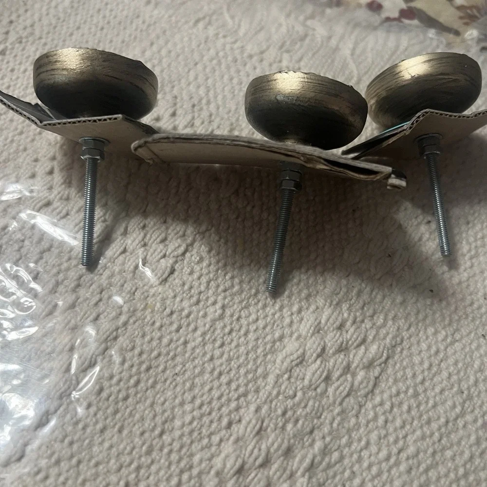 Cabinet Drawer‎ Knobs Cynthia Rowley Round Antiqued Gold Pulls Set of 3